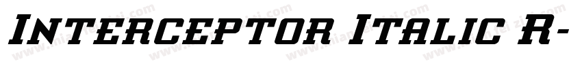 Interceptor Italic R字体转换